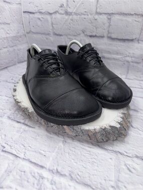 Softstar Mens Hamilton Oxford Barefoot Made in USA Shoes Black Leather Size 8 W
